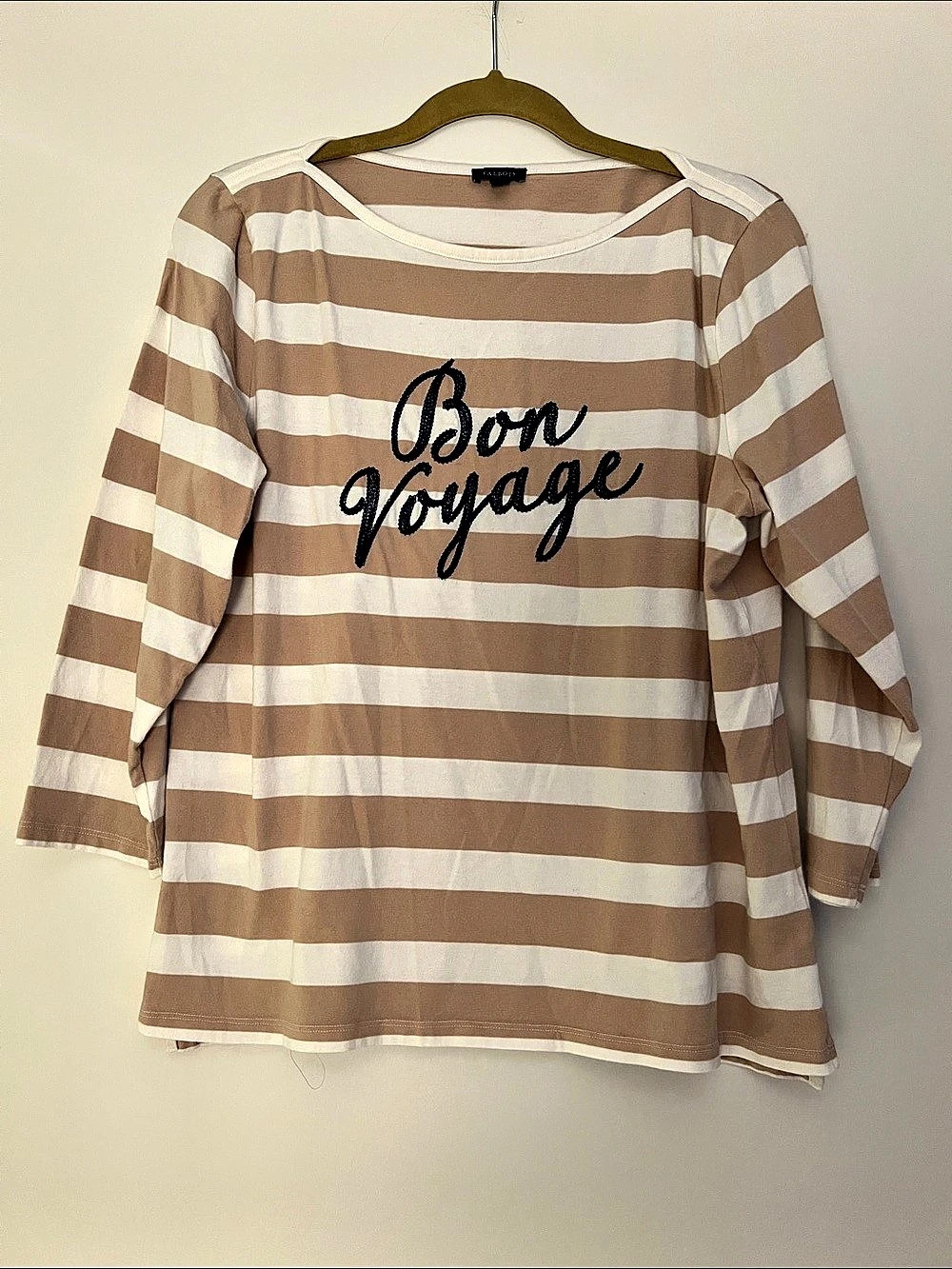 Sailing or Cruising?! Talbots Navy & Cream Tee - Bon Voyage Striped Long Sleeve